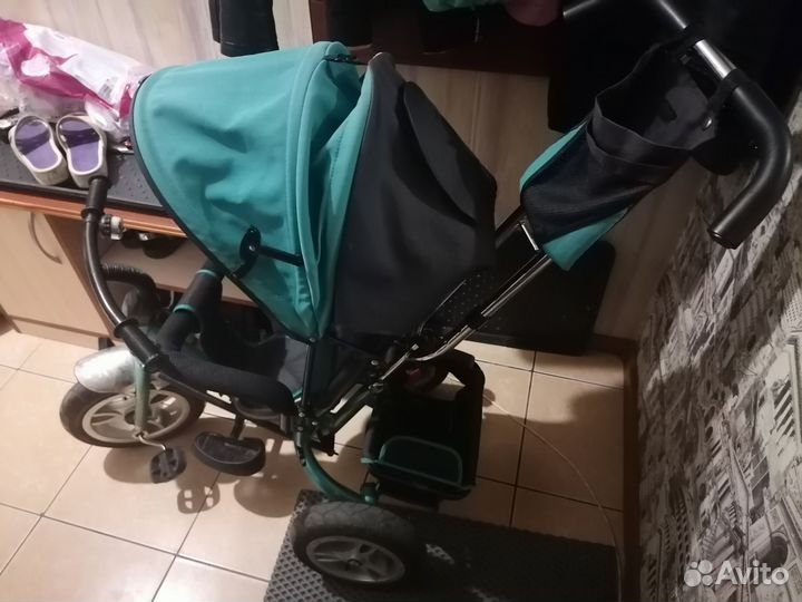 Детский велосипед коляска с ручкой