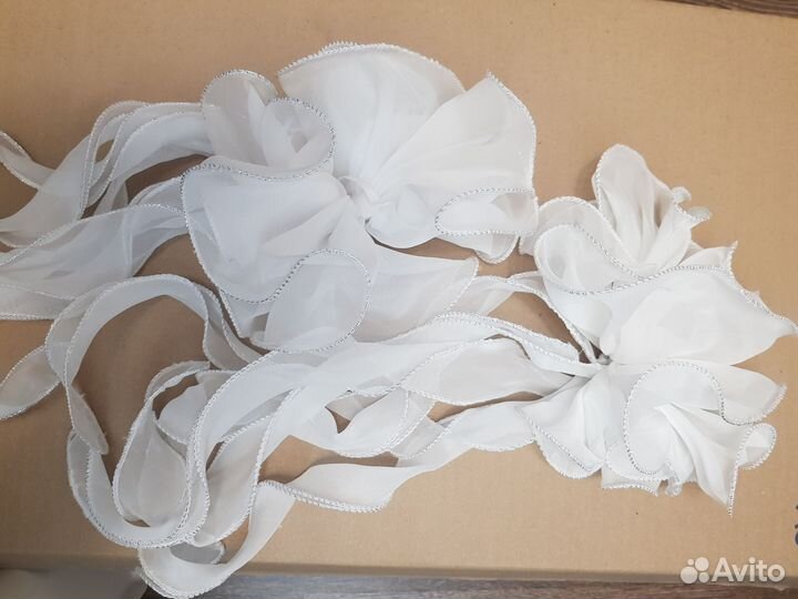 Банты для волос белые