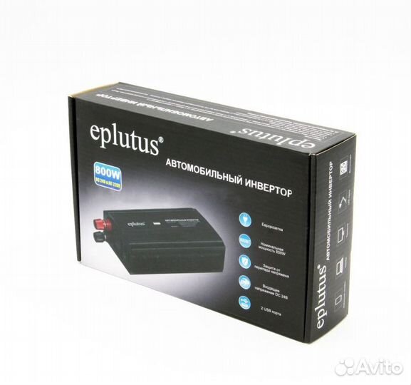 Автомобильный Инвертор PW-800W +2USB 