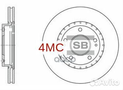 Диск тормозной передний SD1071 Sangsin brake