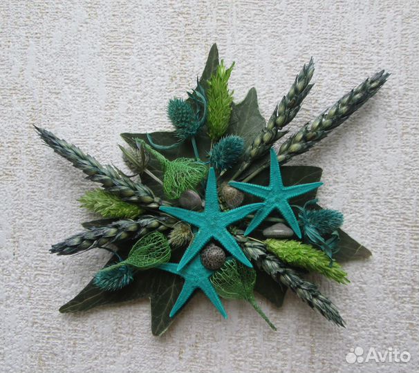 Сувенир - магнит с сухоцветами