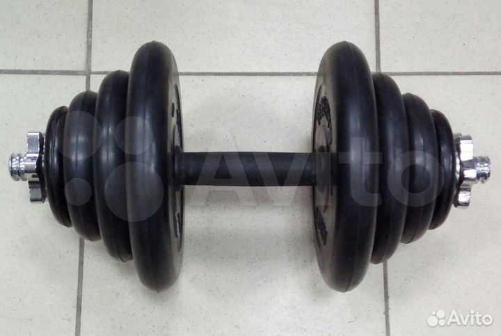 Гантель прорезиненная 20,5 кг. Новая