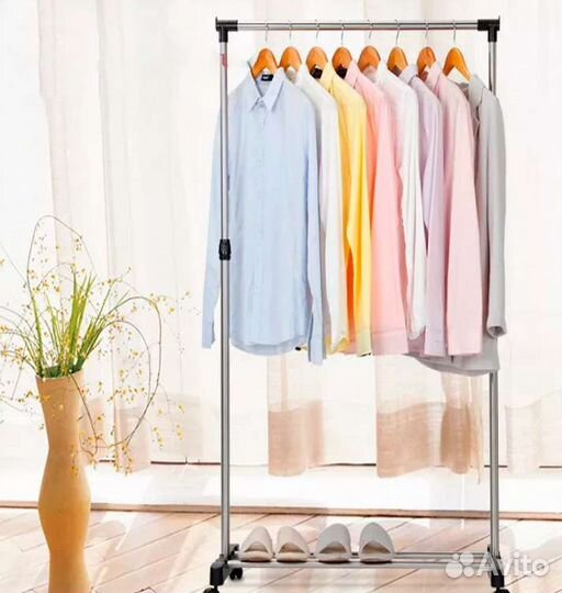 Напольная вешалка сушилка полка обуви белья