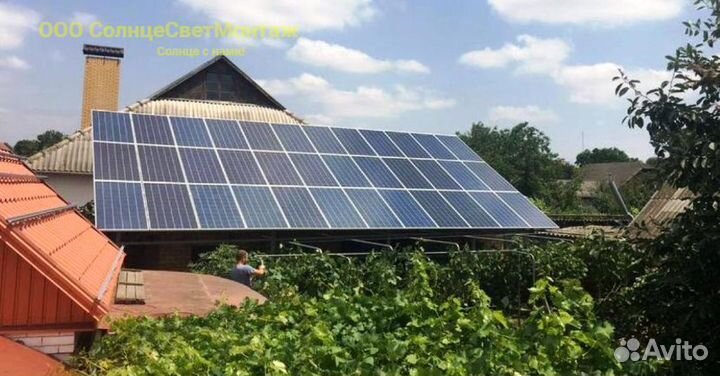 Установка солнечных батарей и панелей под ключ