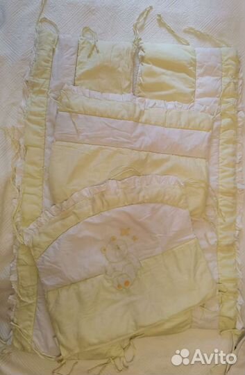 Бортики в кроватку, подушка