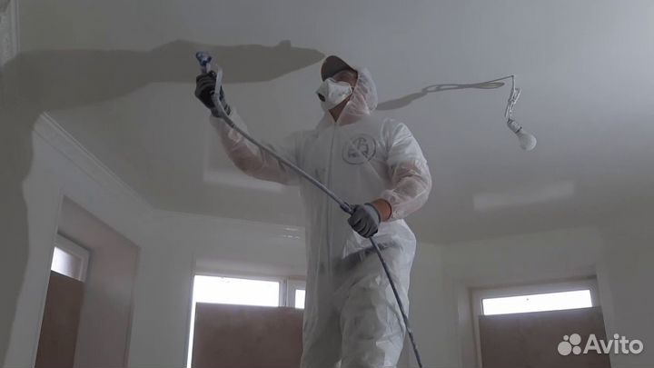 Побелка механизированная - Безвоздушная покраска