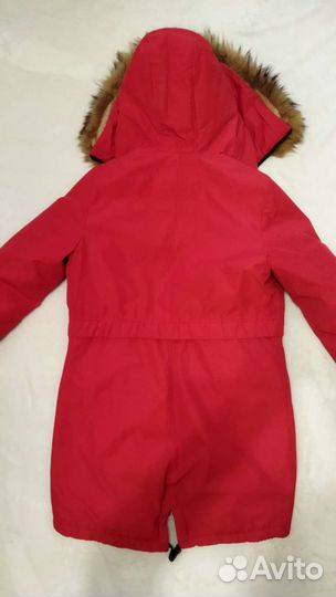 Парка женская с натуральным мехом бу