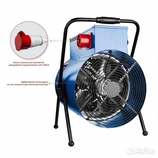 Пушка тепловая электрическая зубр «Профессионал» з