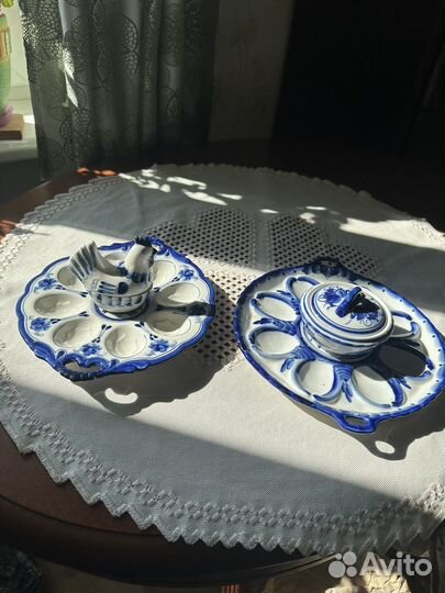 Гжель разная золотая