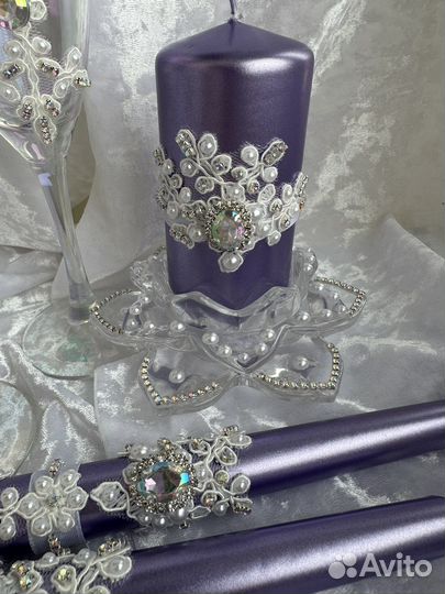 Свадебный набор, бокалы, очаг