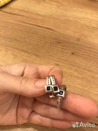 Серебряные серьги с кольцом