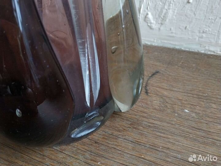 Ваза керамика цветное стекло СССР