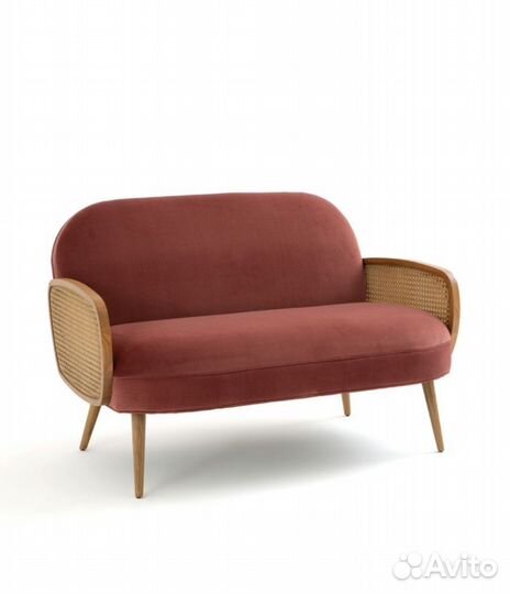 Диван из велюра и плетеного ротанга, Buisseau (Ст)