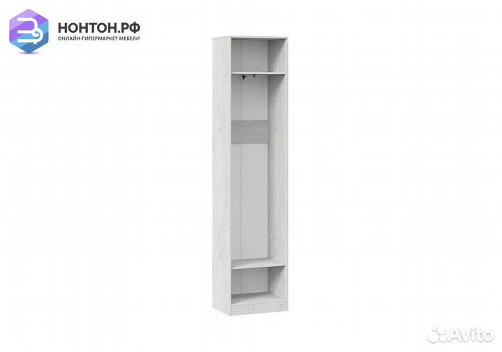 Пенал с зеркалом Агата дуб крафт белый