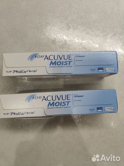 Линзы acuvue moist -1,75 новые