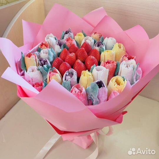 Букеты и композиции из домашнего зефира