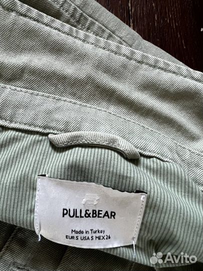 Джинсовая куртка парка рубашка pull&bear