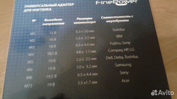 Универсальный адаптер для ноутбука