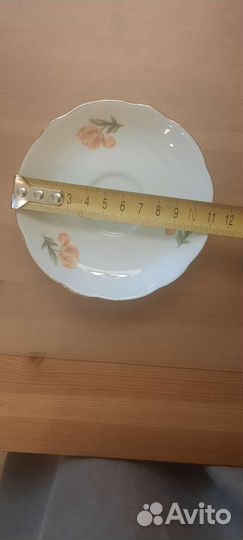 Посуда гдр Kahla. Кофейные блюдца 3 шт