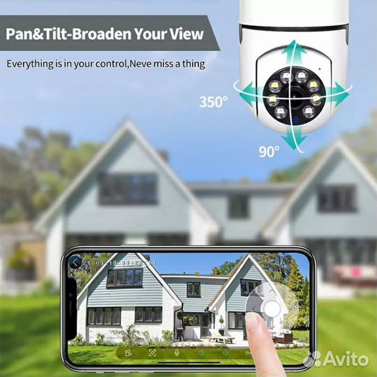 Камера видеонаблюдения 5G Wi-Fi в патрон E27