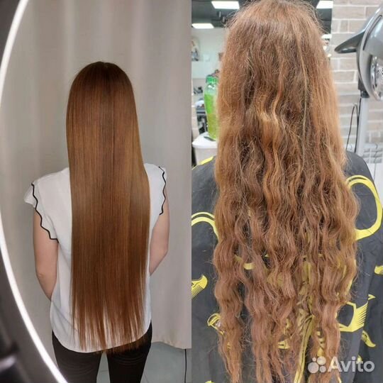 Кератиновое выпрямление волос. Прикорневой объем