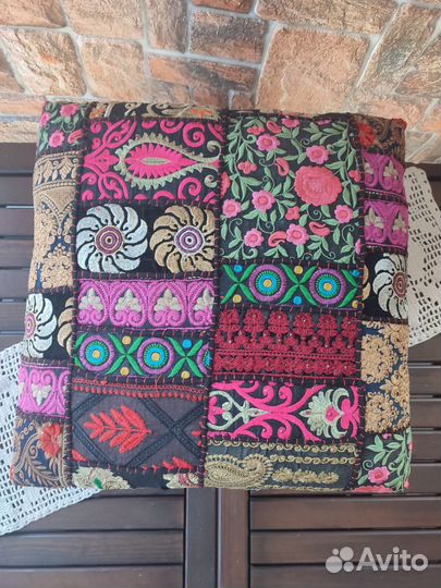 Пуф для ног, банкетка петчворк