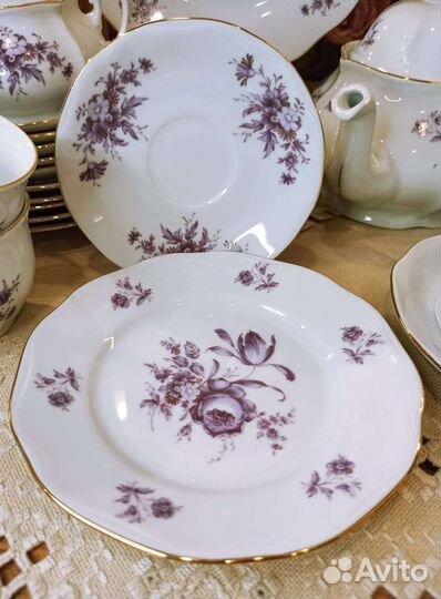 Сервиз чайный фарфор 6 персон Bohemia Чехословакия