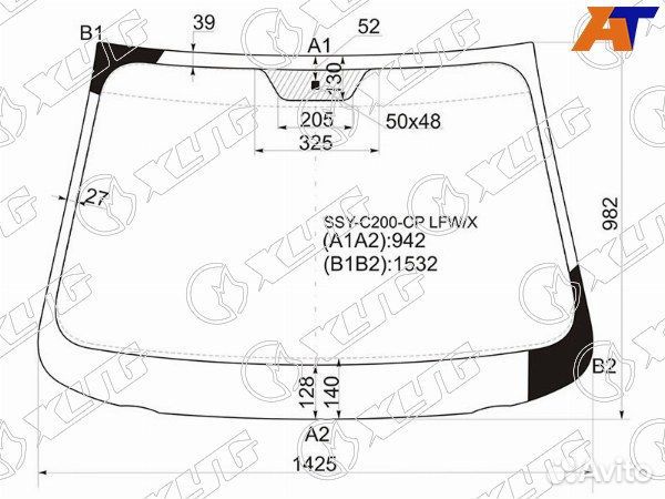 Стекло лобовое ssangyong korando