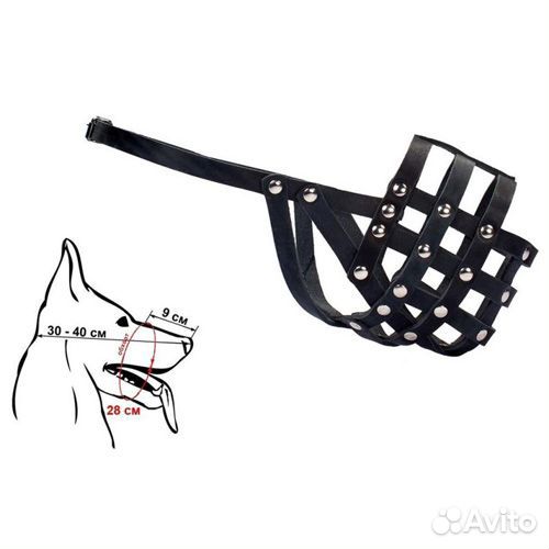 Yami Yami амуниция Намордник кожаный коричневый N