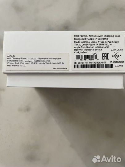 Беспроводные наушники apple airpods