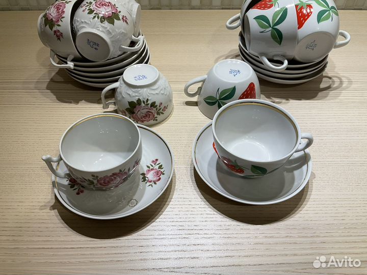 Чайные чашки с блюдцами СССР