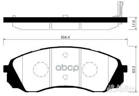 Колодки тормозные дисковые передн hyundai: H1 0