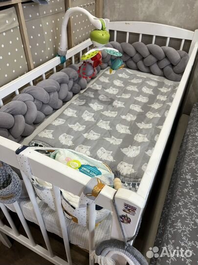 Косичка бортик и конверт одеяло