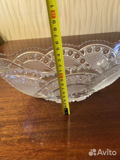 Ваза для фруктов СССР салатница хрусталь