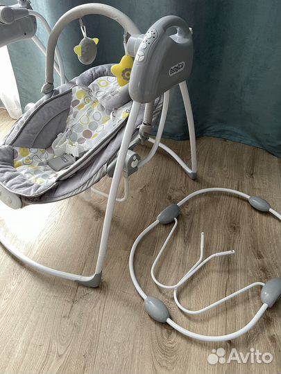 Детские электронные качели babyton 2 в 1