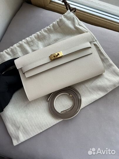 Клатч Hermes Kelly to GO craie GHW