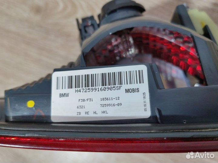 Фонарь задний правый Bmw 3 F30 N20B20 2012