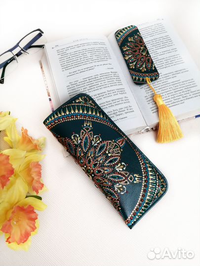 Очечник натуральная кожа, закладка в подарок