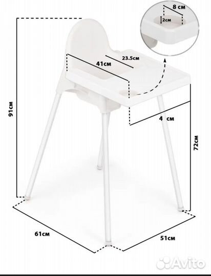 Стульчик для кормления как IKEA