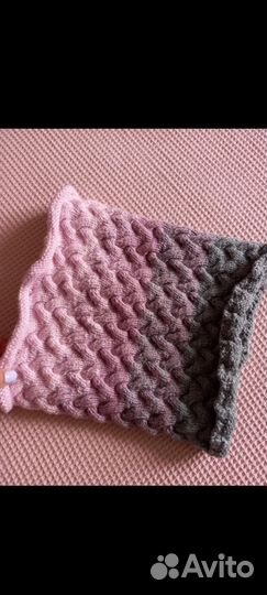 Комплект шапка, снуд и варежки