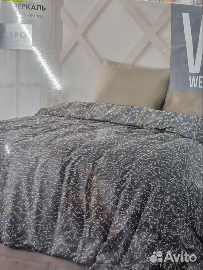 Постельное белье евро 100 хлопокперкаль