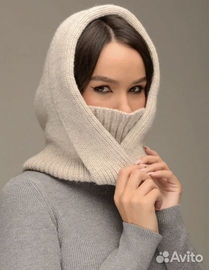 Шапка капор, снуд новая