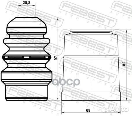 Пыльник передн амортизатора с отбойником компле
