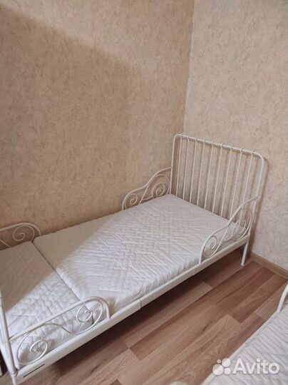 Детская кроватка металлическая раздвижная икеа