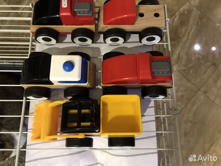 Машинки Икея Лилабу, деревянные, 5 шт