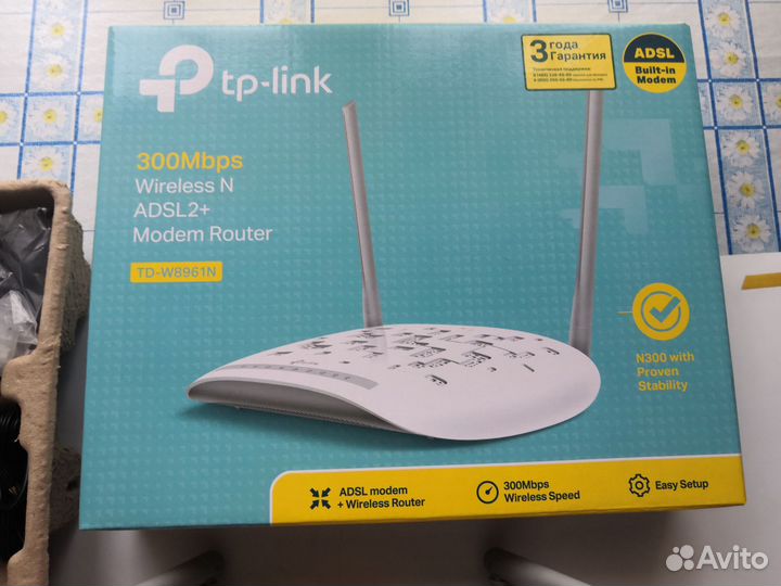 Wifi роутер tp link с adsl2 + модемом TD-W8961N