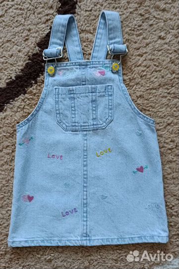 Джинсовый сарафан для девочки 86