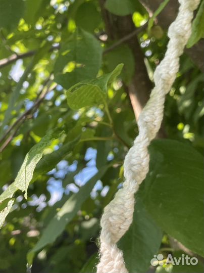 Макраме панно листья