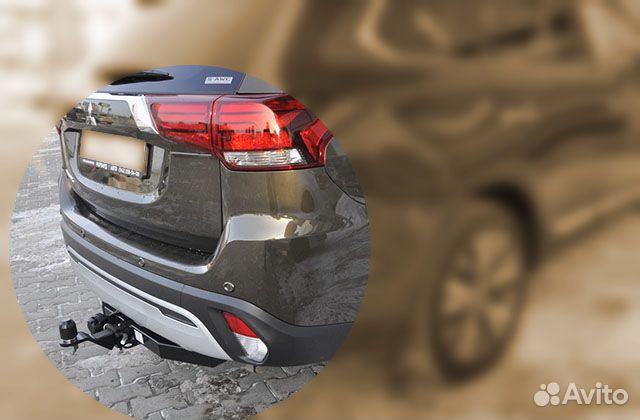 Фаркоп Mitsubishi Outlander 2018-2022 Бизон квадра