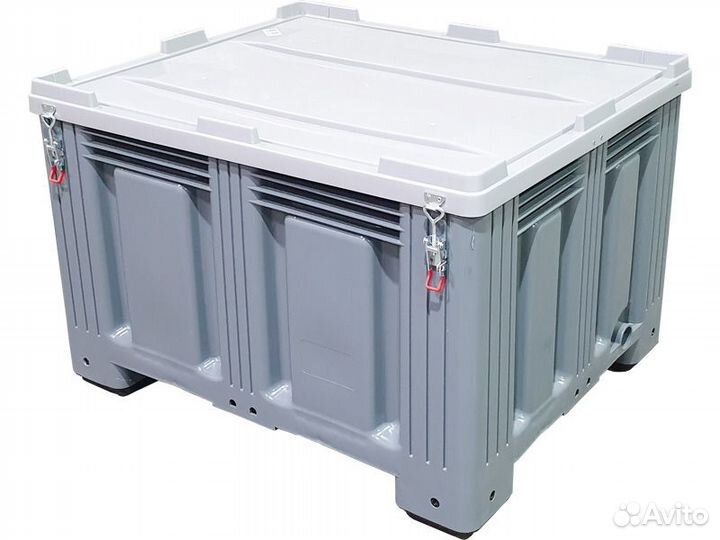 Контейнер 1200х1000х770 сплошной, на ножках, с отк